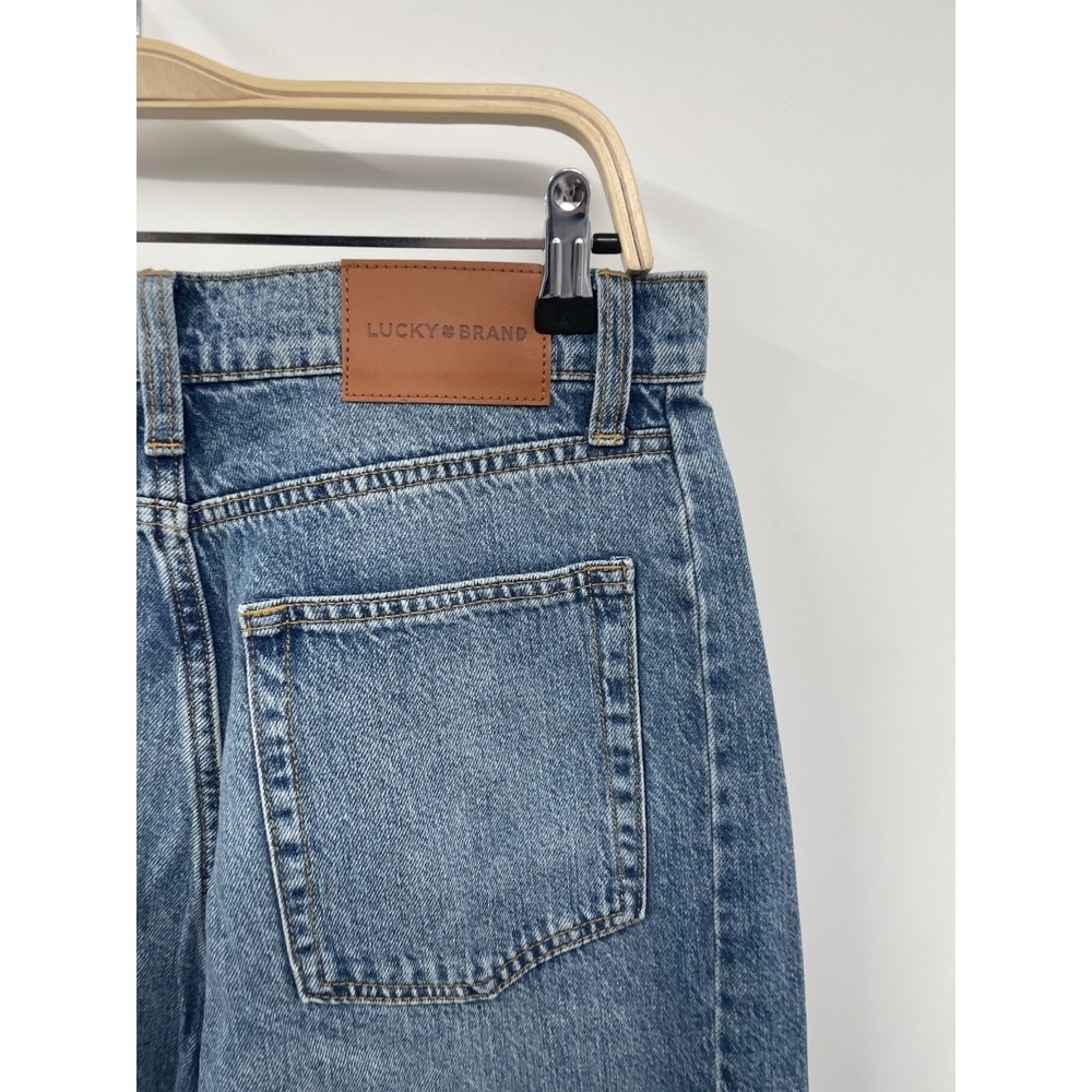 Lucky Brand Jeans Women's 6/28 Blue Denim Medium Wash Barrel Leg Streetwear NWT - Picture 3 of 16